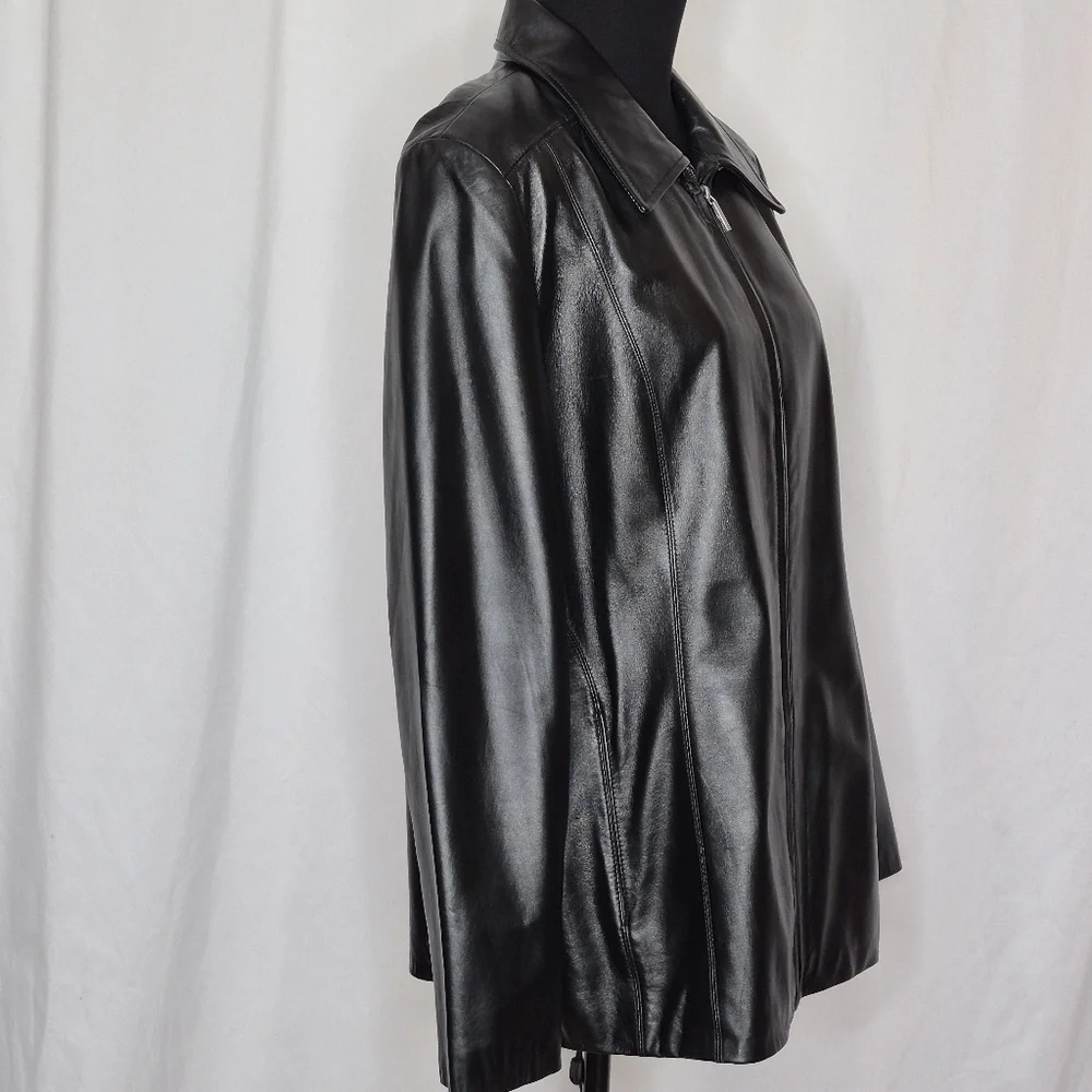 Colebrook Classics Vintage Black Leather Jacket - Size XL